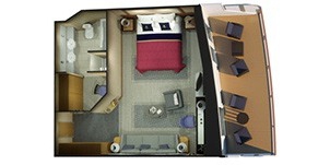 Cunard Cruise Line Croisière Queen Elizabeth Cabine suite queens