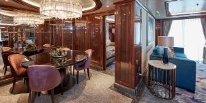 Cunard Cruise Line Croisière Queen Victoria cabine grande suite salle a diner