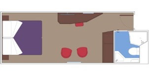 MSC Seashore Yacht-Club Suite Intérieure plan