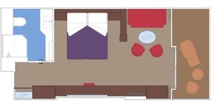 MSC Seashore Yacht Club suite de luxe plan