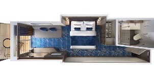 Croisières NCL Norwegian Cruise Line Bliss Mini-suite au milieu du navire Avec Balcon Plan