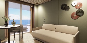 NCL Norwegian Prima Penthouse The Haven Avec Chambre Principale Et Grand Balcon Orienté Vers L'arrière 