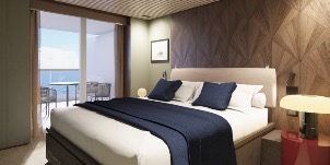 NCL Norwegian Prima Penthouse The Haven Avec Chambre Principale Et Grand Balcon Orienté Vers L'arrière