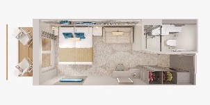 NCL Norwegian Viva Cabine Balcon Orientée Vers L'arrière Plan