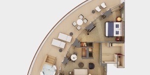 NCL Norwegian Viva Penthouse The Haven Avec Chambre Principale Et Grand Balcon Orienté Vers L'arrière Plan