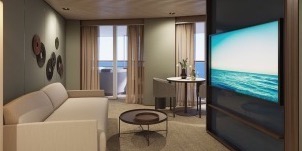 NCL Norwegian Viva Penthouse The Haven Avec Chambre Principale Et Grand Balcon Orienté Vers L'arrière