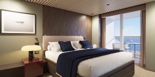 NCL Norwegian Viva Suite du Propriétaire The Haven Avec Chambre Principale et Grand Balcon Orienté Arrière