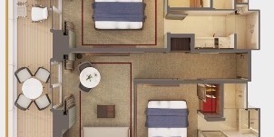 NCL Norwegian Viva Villa Familiale The Haven Avec 2 Chambres Et Grand Balcon Plan