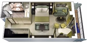 Oceania Cruise Line Croisière Marina cabine suite Penthouse