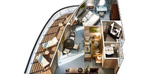 Oceania Cruise Line Croisière Nautica cabine suite Vista