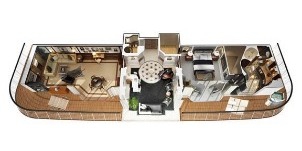 Oceania Cruise Line Croisière Riviera suite Owner's plan